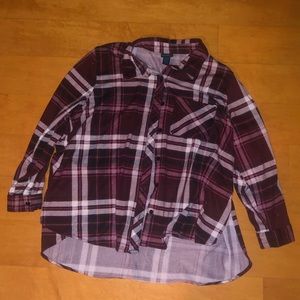 Rue+ (Size 1X) Red Plaid Flannel